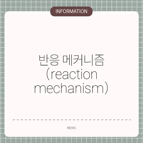 반응 메커니즘 (reaction mechanism)