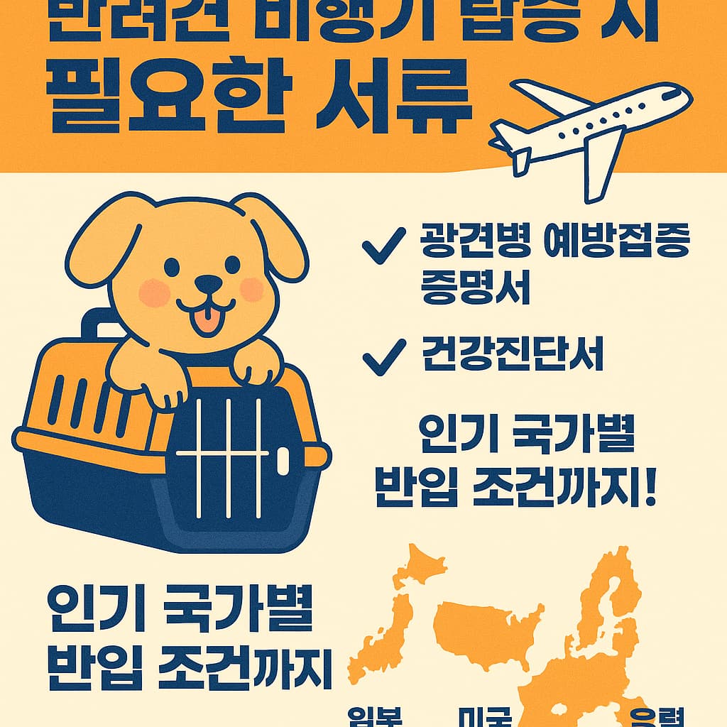 발려견 비행기 필요 서류