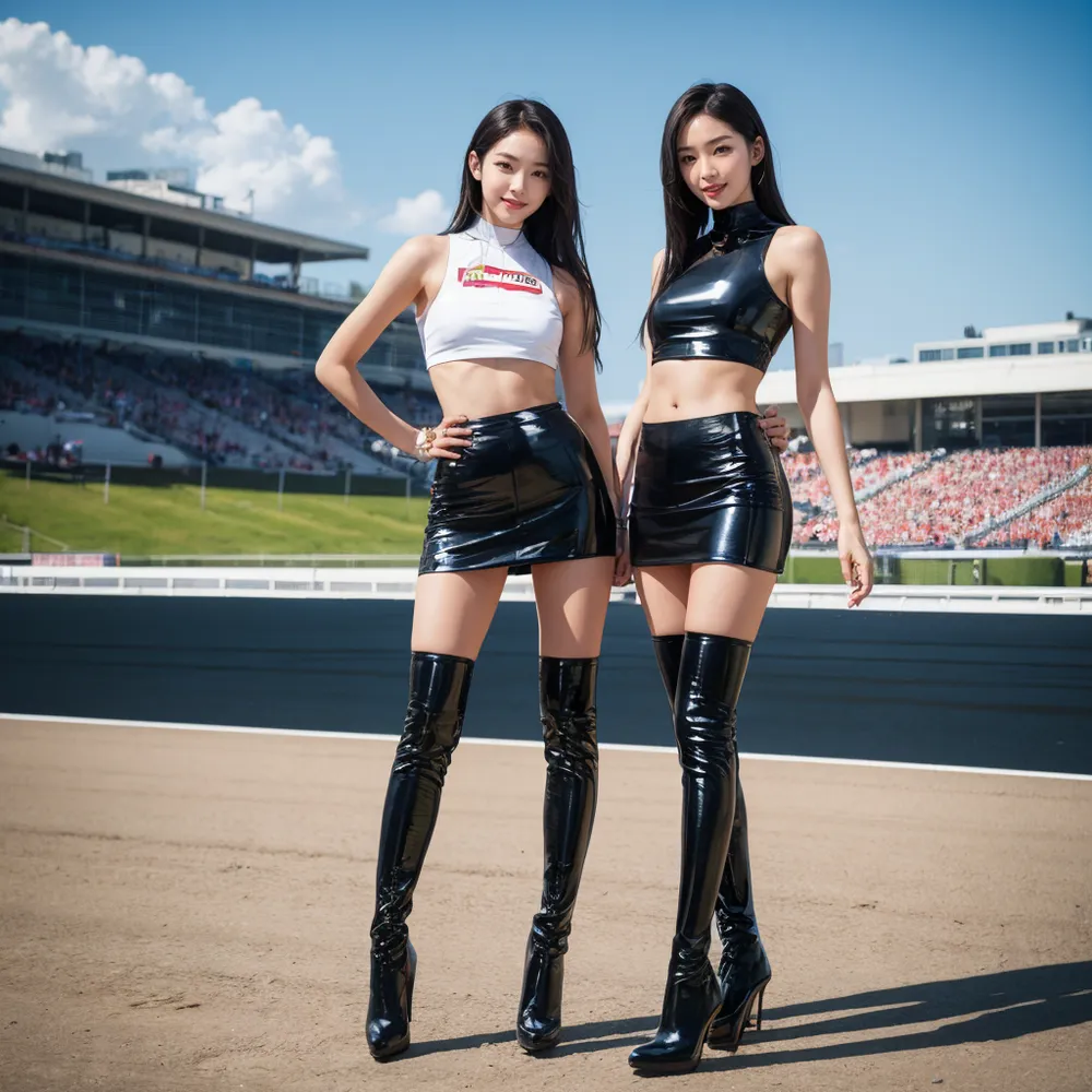 Stable diffusion AI Picture-Racing girl