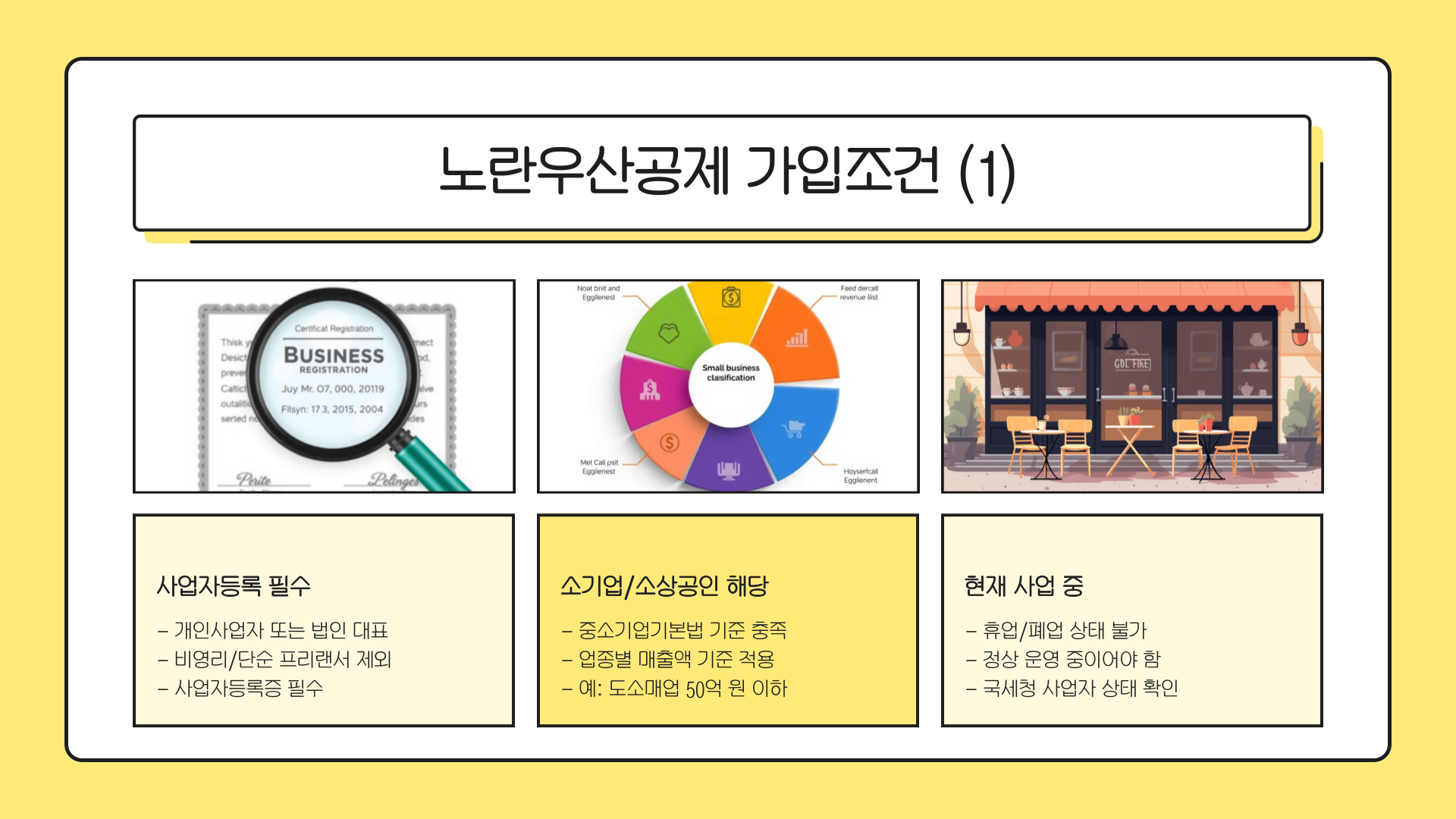 노란우산공제 가입조건