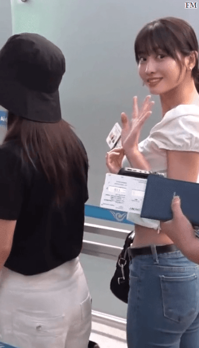 sexy asian chick in the airport