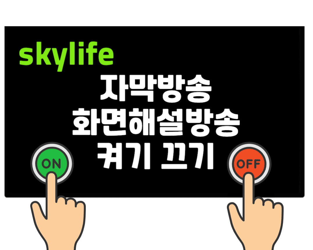 스카이라이프-화면해설방송-자막방송-끄기-켜기