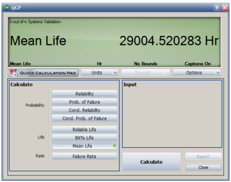 ReliaSoft, BlockSim, 평균고장간격시간 계산, 팜테크