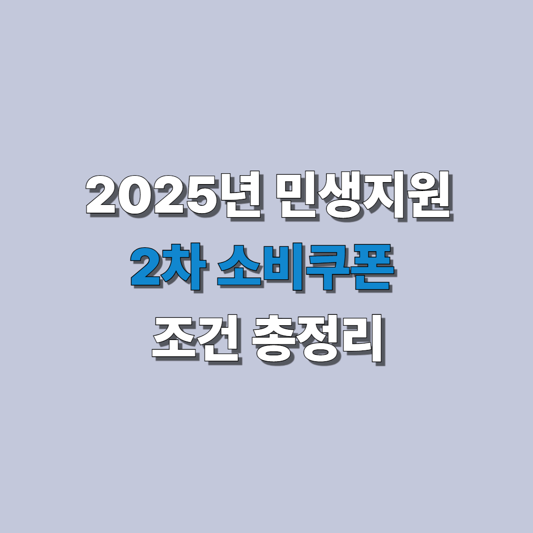 2025년 2차 소비쿠폰 안내 이미지