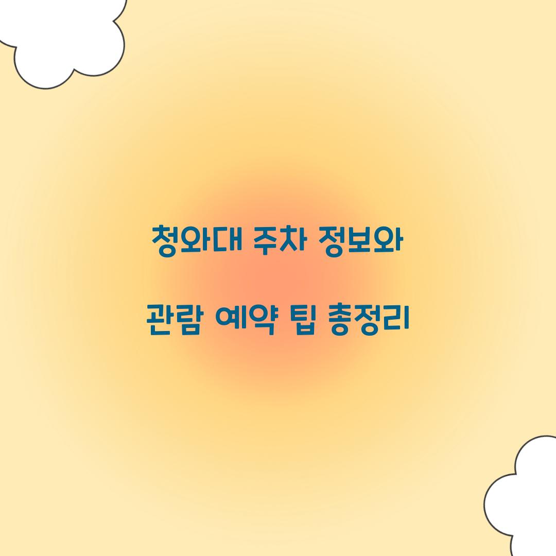 청와대 주차