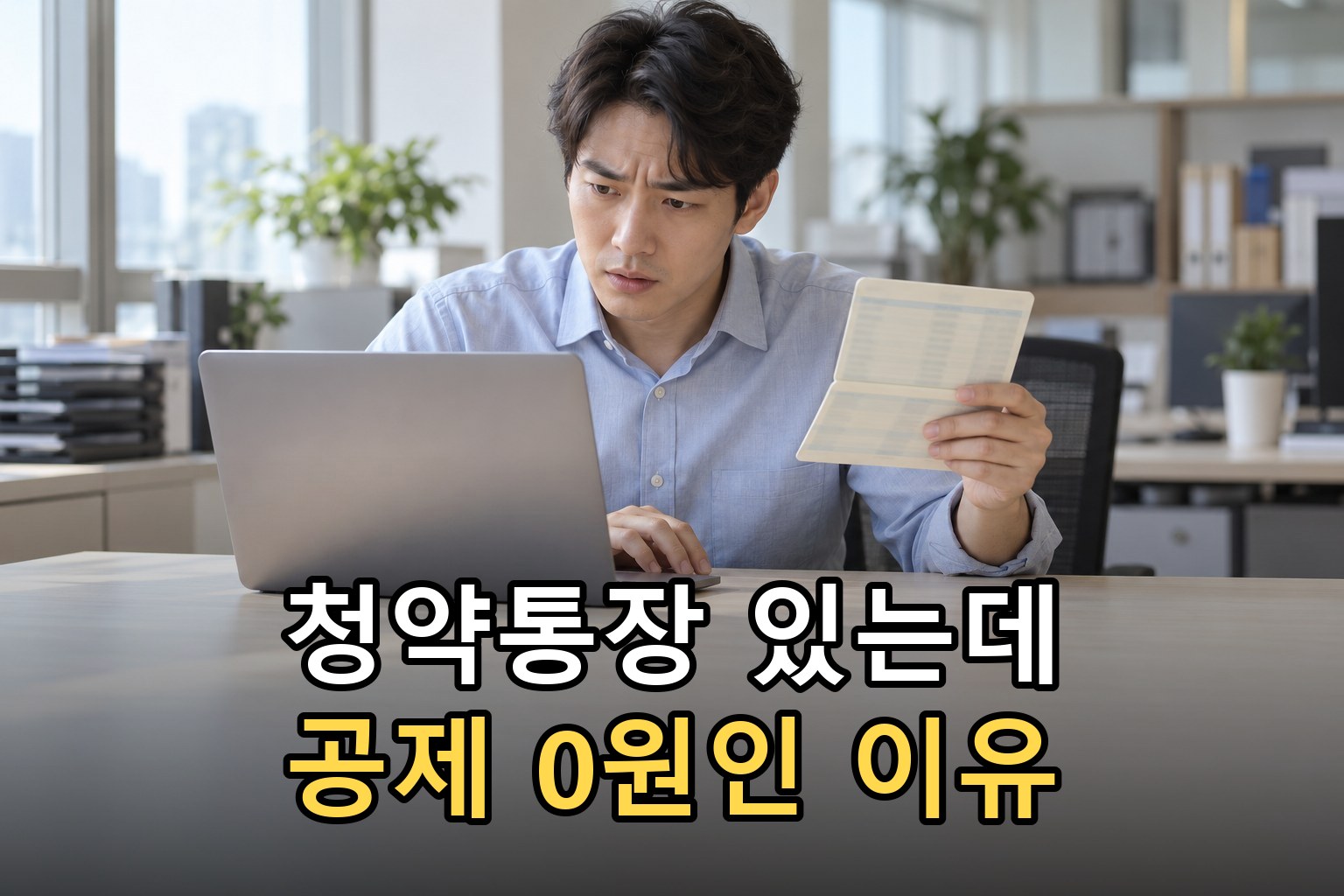 청약통장 소득공제 확인하는 직장인