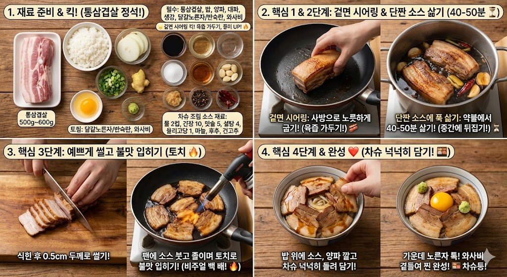 일식 삼겹살덮밥 황금레시피