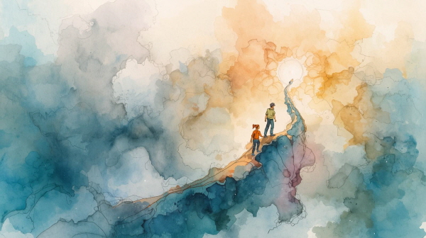 ENTP 성인의 상실감은 끝없는 가능성 속에서 방향을 잃거나 인정받지 못할 때 찾아옵니다에 관한 그림