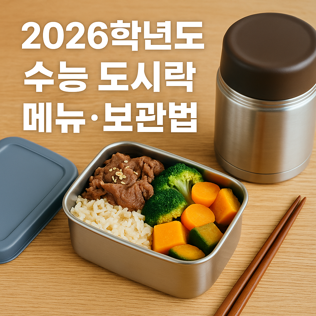 2026학년도 수능 도시락 메뉴&middot;보관법