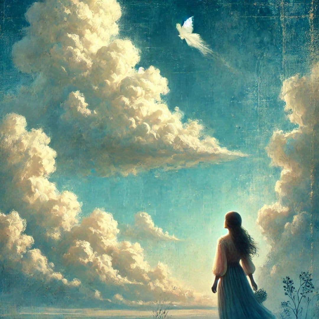 "그리움이 쌓일 때, 하늘에 그려본다"