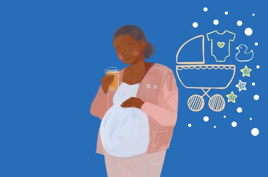 임신한 여성 일러스트