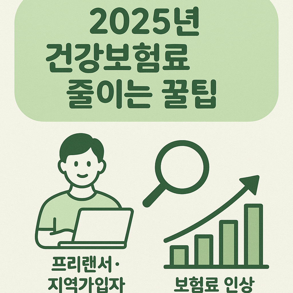 2025년 한국 건강보험료 지역가입자 부담 줄이는 꿀팁 총정리