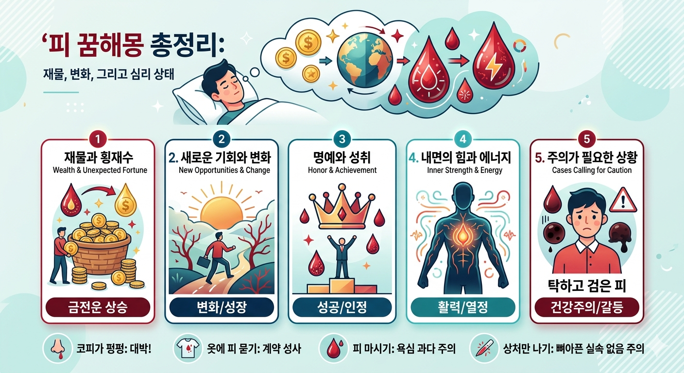 피 꿈 : 피나는, 피 흘리는, 피 묻는, 경쟁자를 제치고 승리하는 비즈니스 운은 뭐?