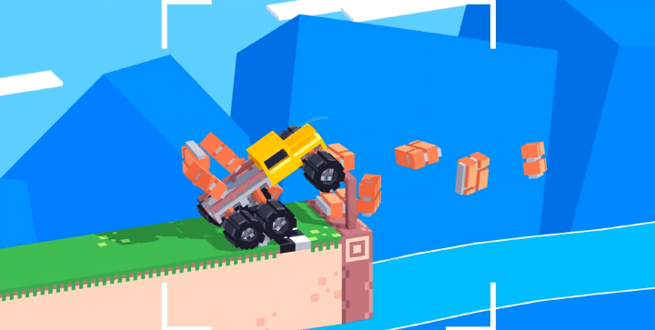 장애물과-충돌하여-자동차가-부숴지는-화면