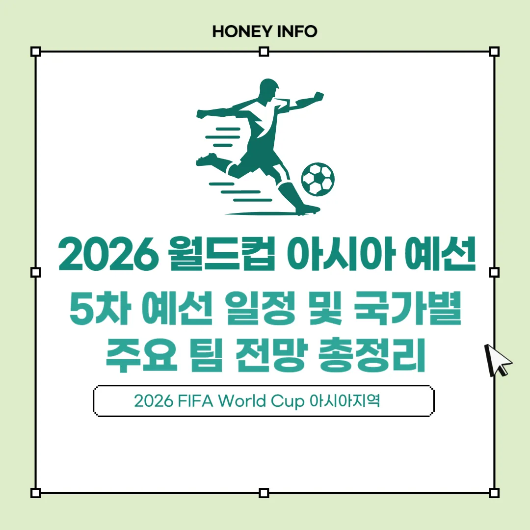 2026 월드컵 아시아 5차 예선 일정