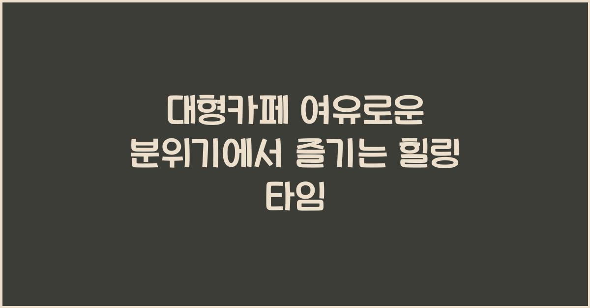 대형카페