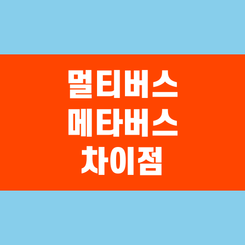 멀티버스 메타버스 차이점