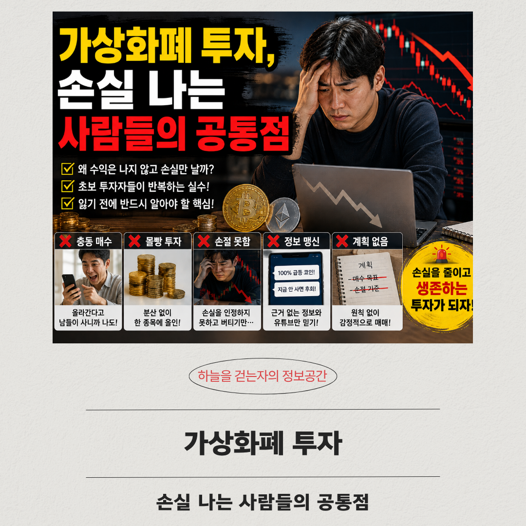 가상화폐 투자, 손실 나는 사람들의 공통점