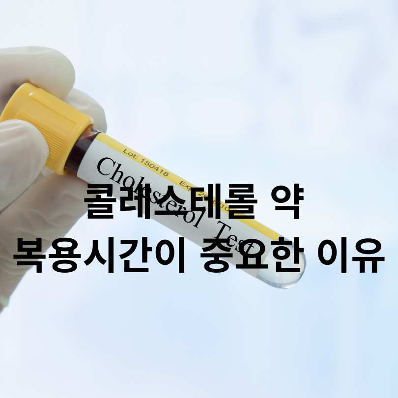 콜레스테롤 약 올바른 복용시간, 부작용 줄이는 법