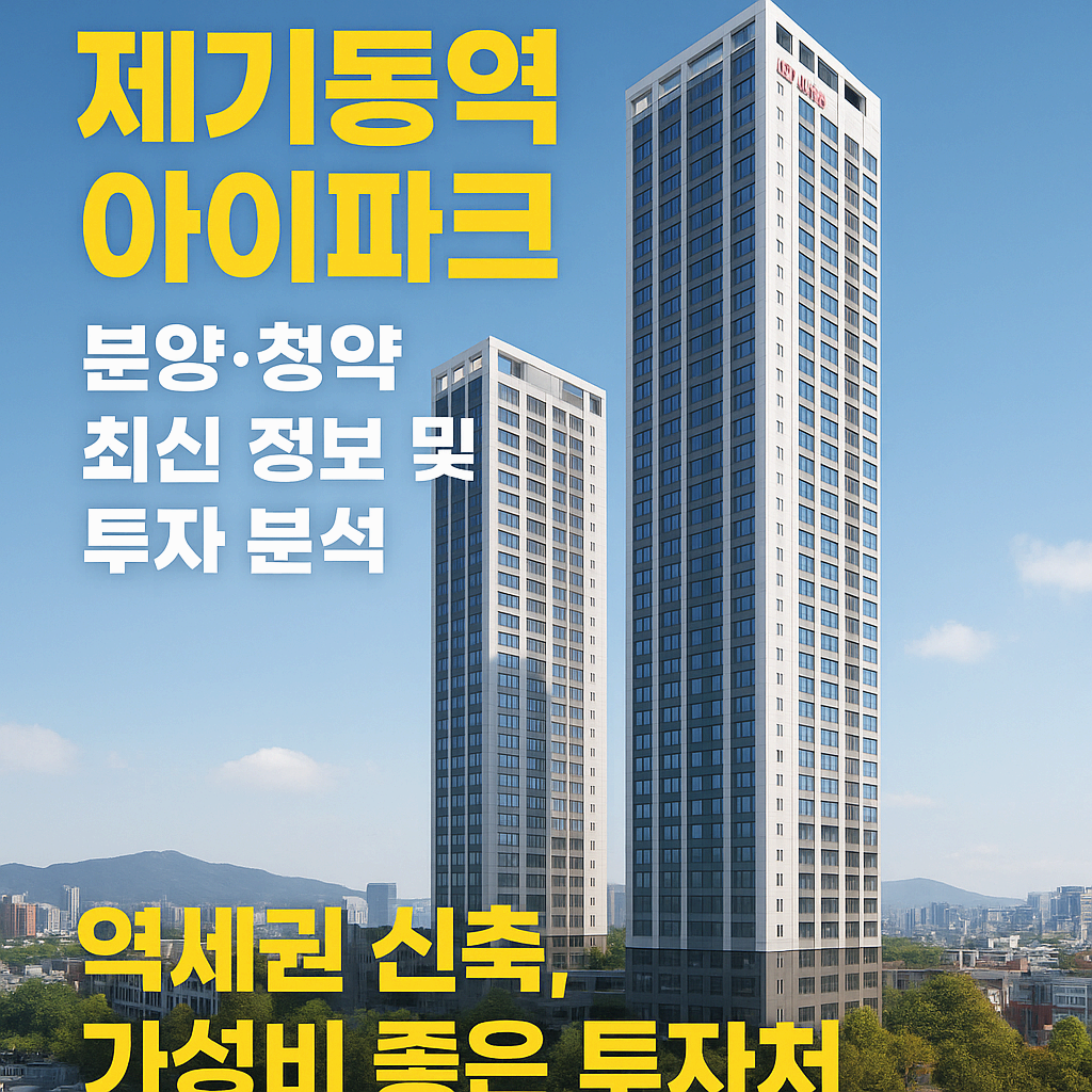 제기동 제기동역 아이파크 분양&middot;청약 최신 정보 및 투자 분석 (2025 완전 가이드)