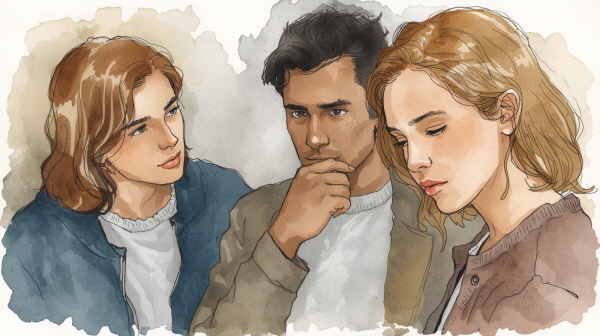 깊은 사유를 즐기는 INTP 성인은 때로 주변 사람들과의 거리감을 느낍니다. 자신이 공유한 생각이 이해받지 못하거나 무시될 때, 외로움은 곧 상실로 이어집니다에 관한 그림