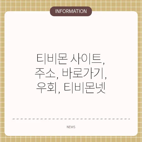 티비몬 사이트, 주소, 바로가기, 우회, 티비몬넷