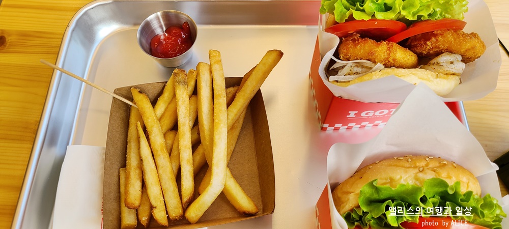 아이갓잇버거, 아이가릿버거 화명점에서 즐기는 부산 수제버거 - 아이가릿버거, 쉬림프 버거 / 메뉴와 가격