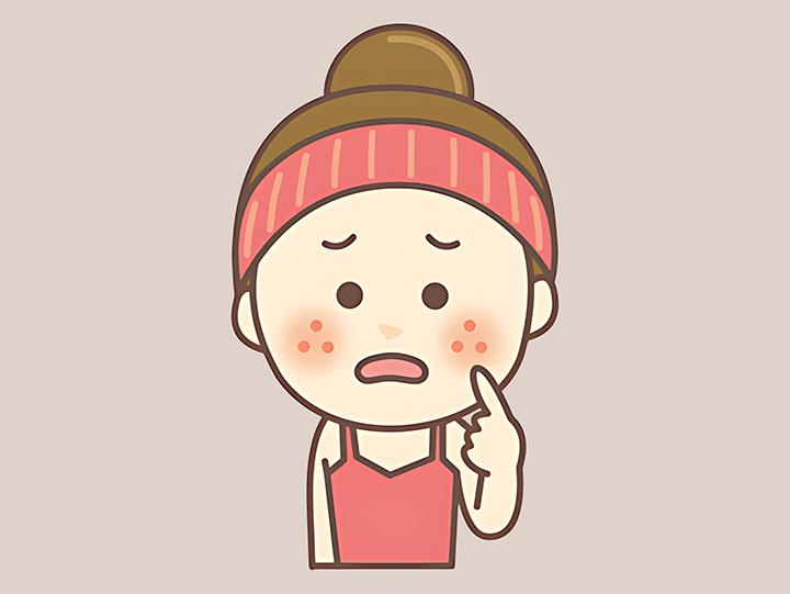 얼굴-발진이-생긴-여성