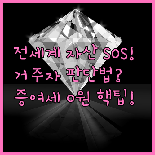 전 세계 자산 과세 여부 결정 증여세..