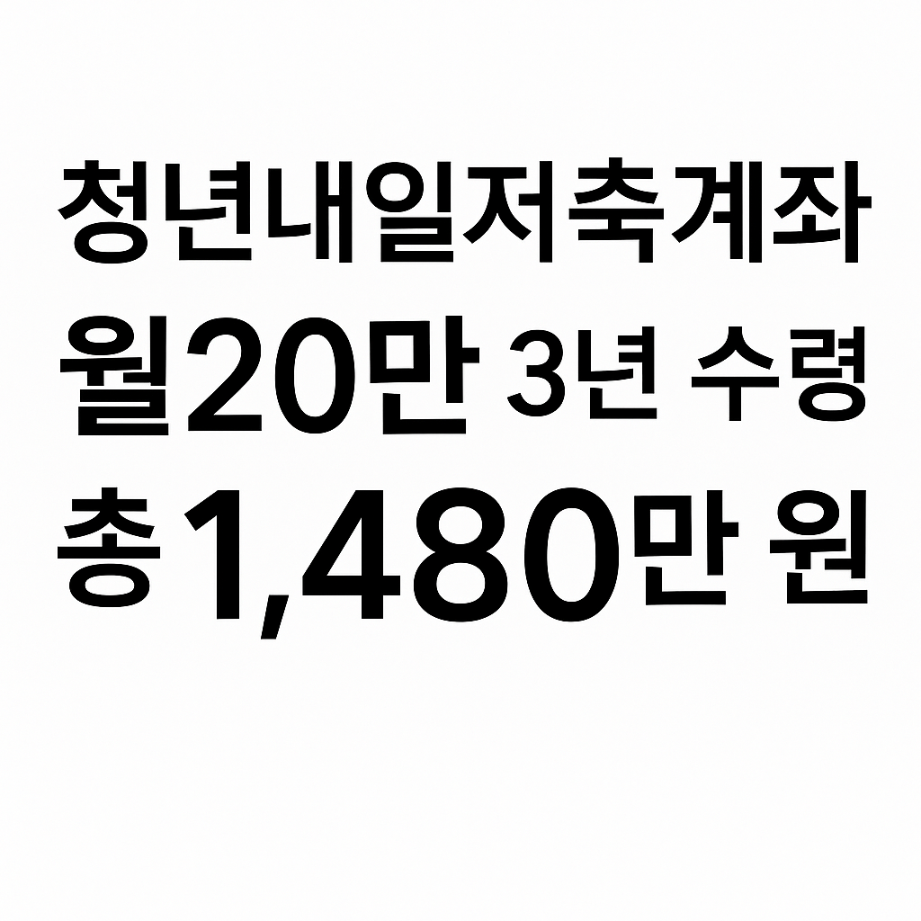 청년내일저축계좌 월 20만원 적립