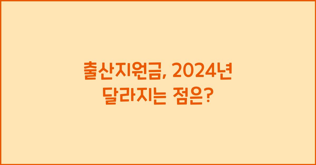 출산지원금