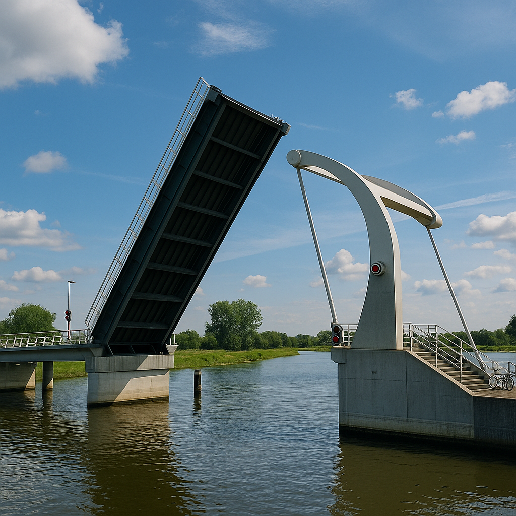 5. 올브루크 브리지 (Olbrück Bridge, 네덜란드) – 회전하는 다리
