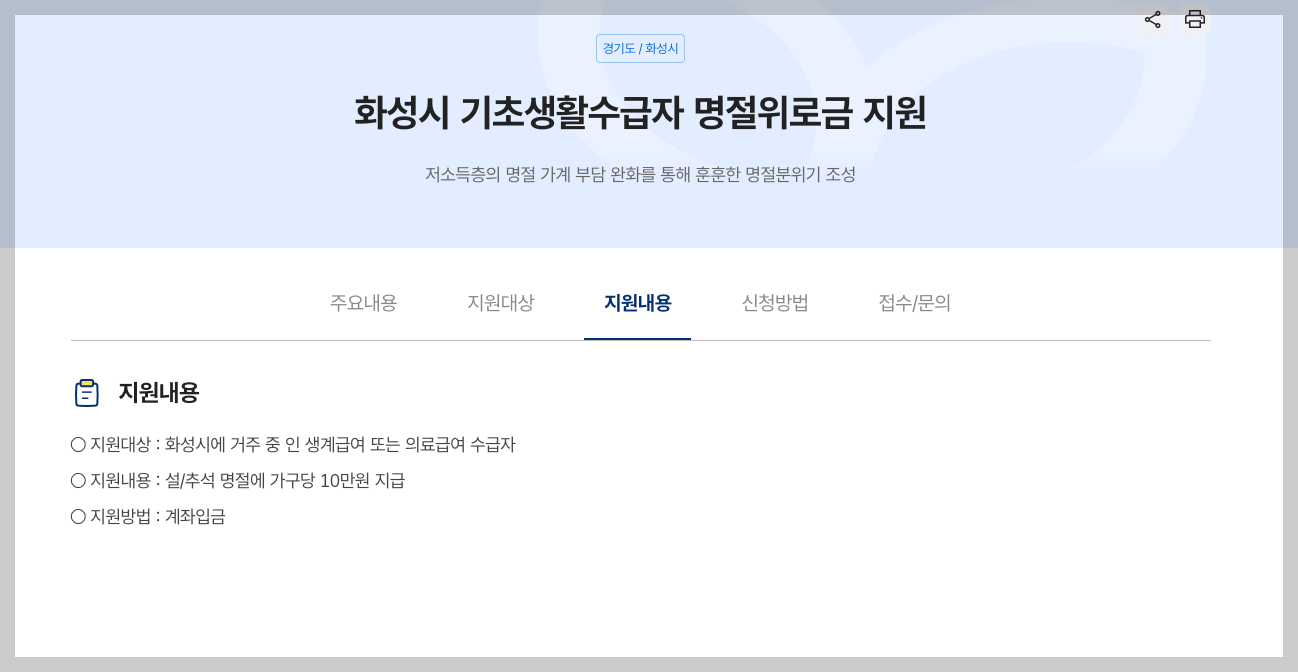 2025년 설 명절 위로금, 전국 위문금 총정리