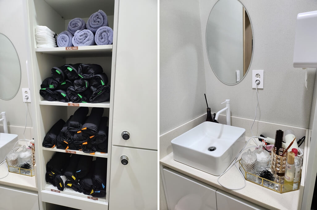 더하노이풋앤바디-탈의실