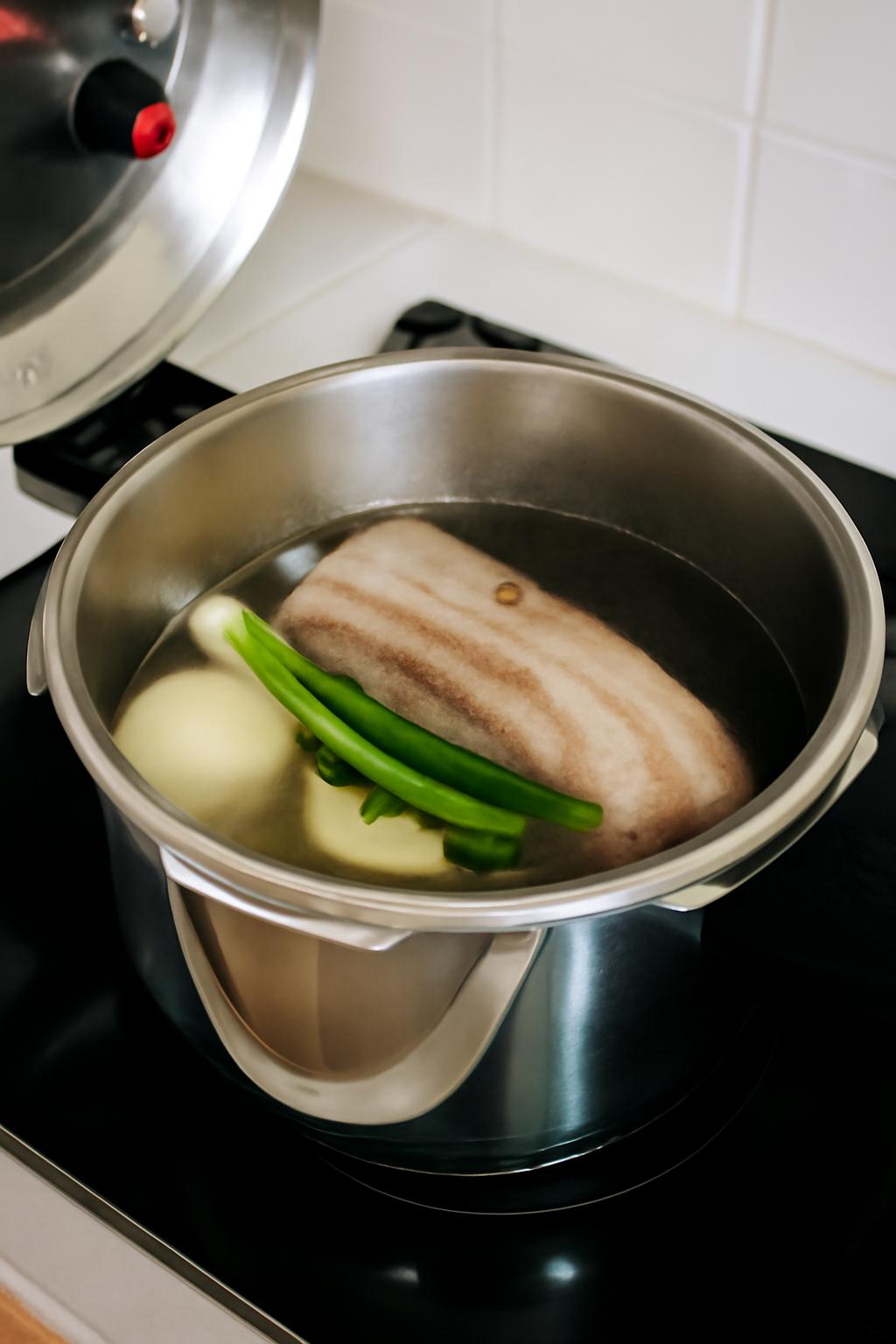 압력솥 수육 삶는법