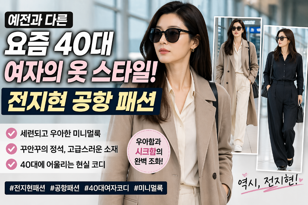 요즘 40대 여성 패션 고민? 전지현 공항룩이 답