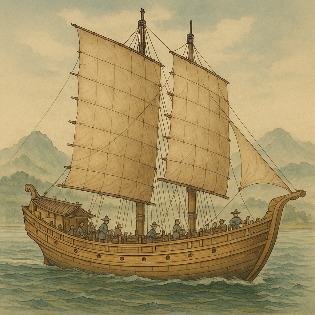 고려 시대 조운선 복원 일러스트