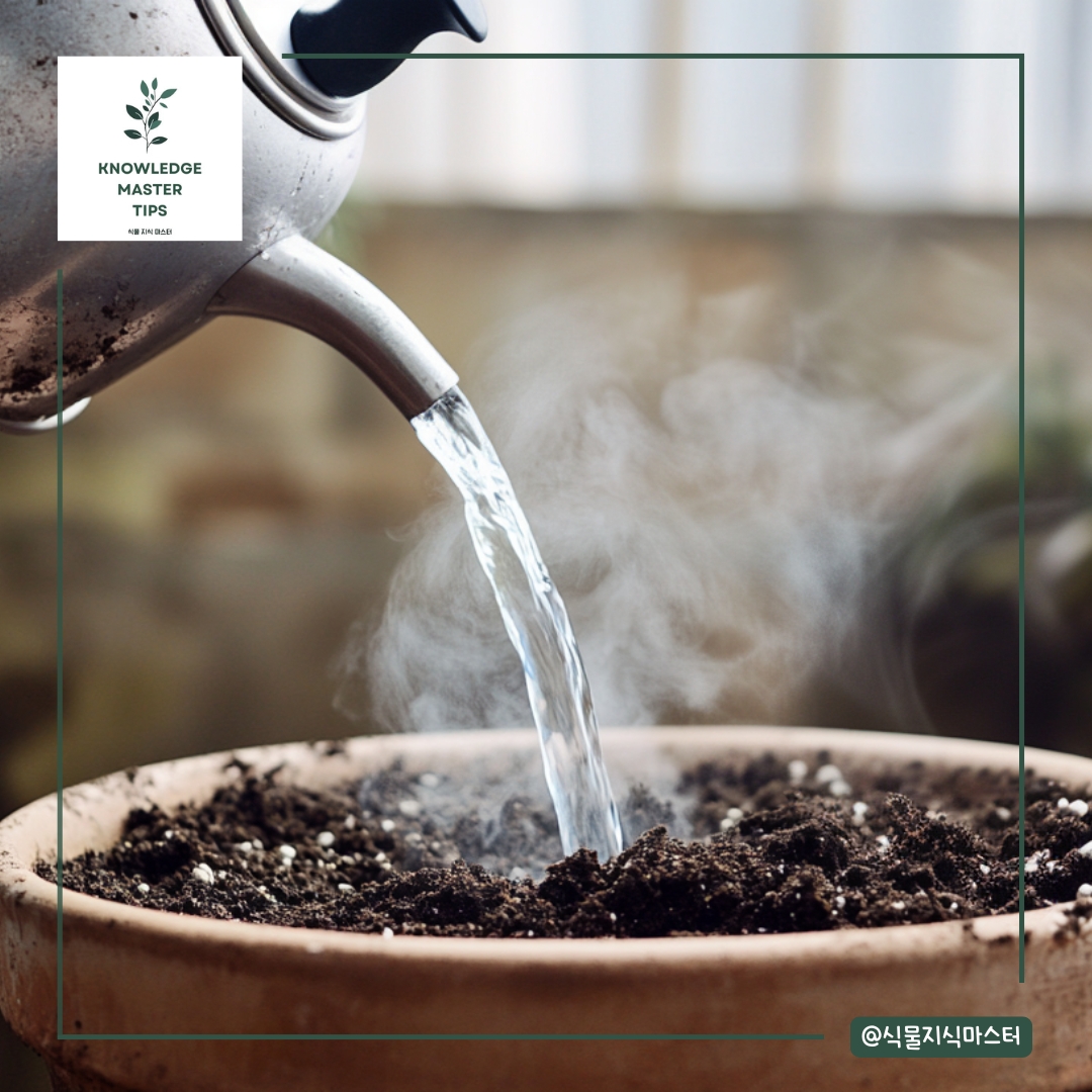 흙 소독 끓는 물 소독 방법