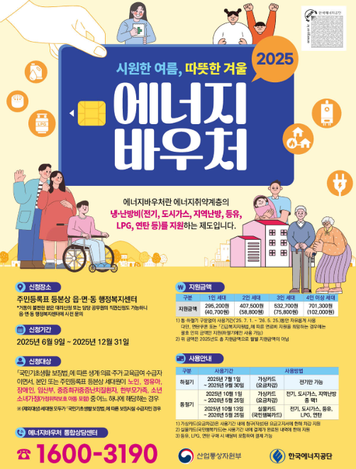 에너지바우처(냉&amp;#44;난방) 신청방법 자격 지원금액