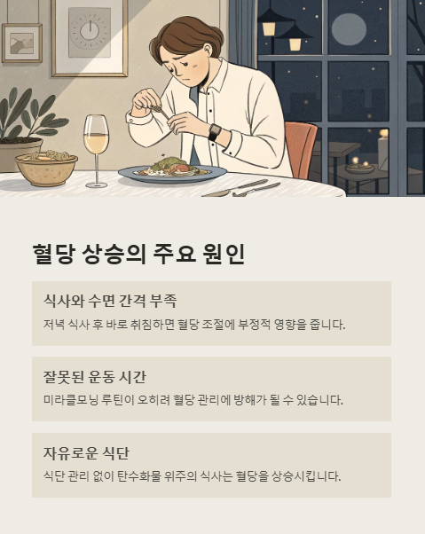 혈당 상승의 주요 원인