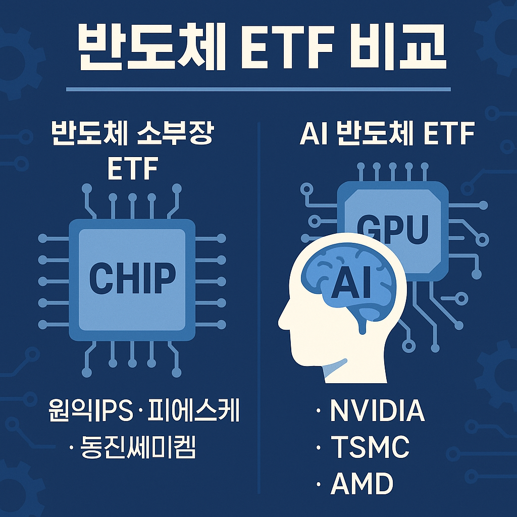 반도체 소부장 ETF vs AI 반도체 ETF