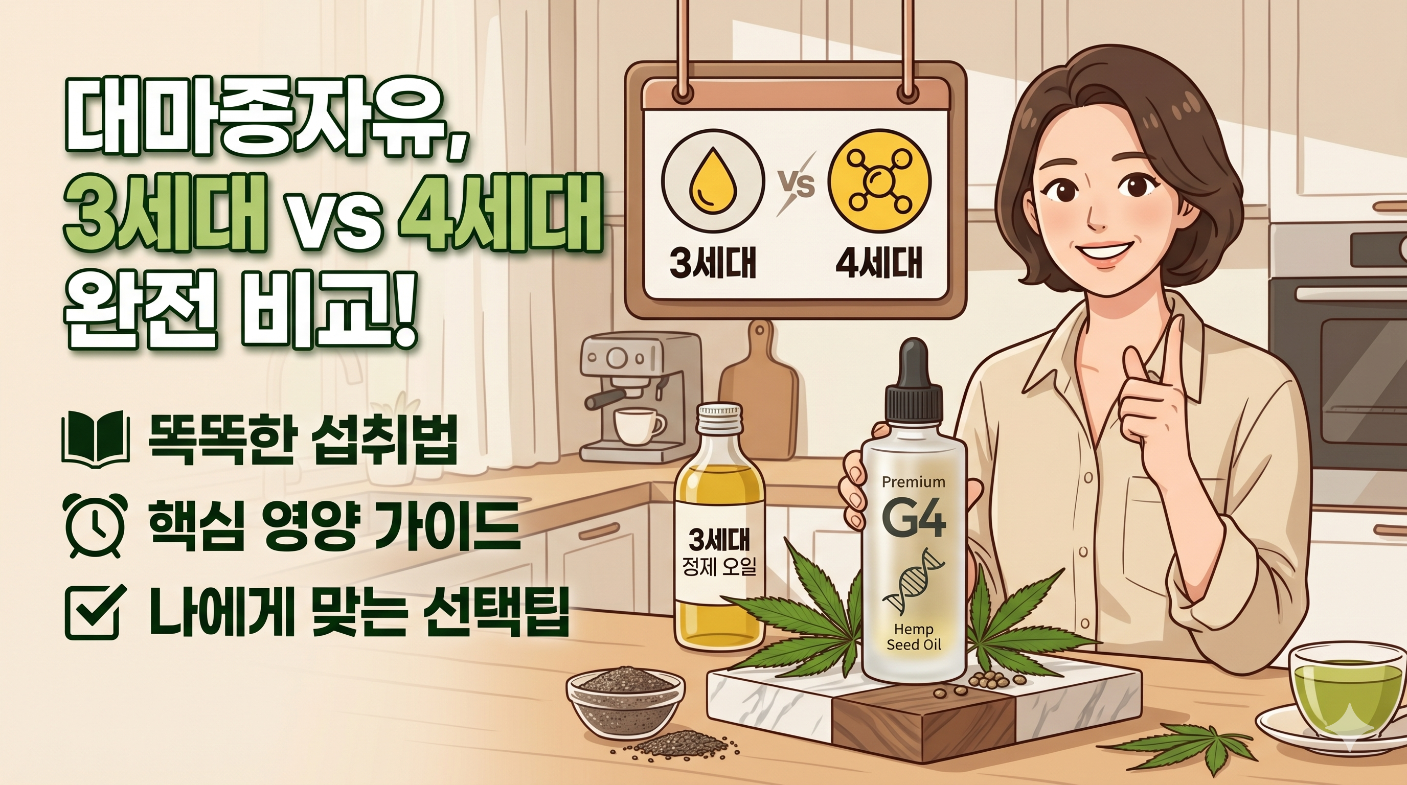 대마종자유의 3,4세대의 비교와 구매가이드를 위한 안내 섬네일 이미지