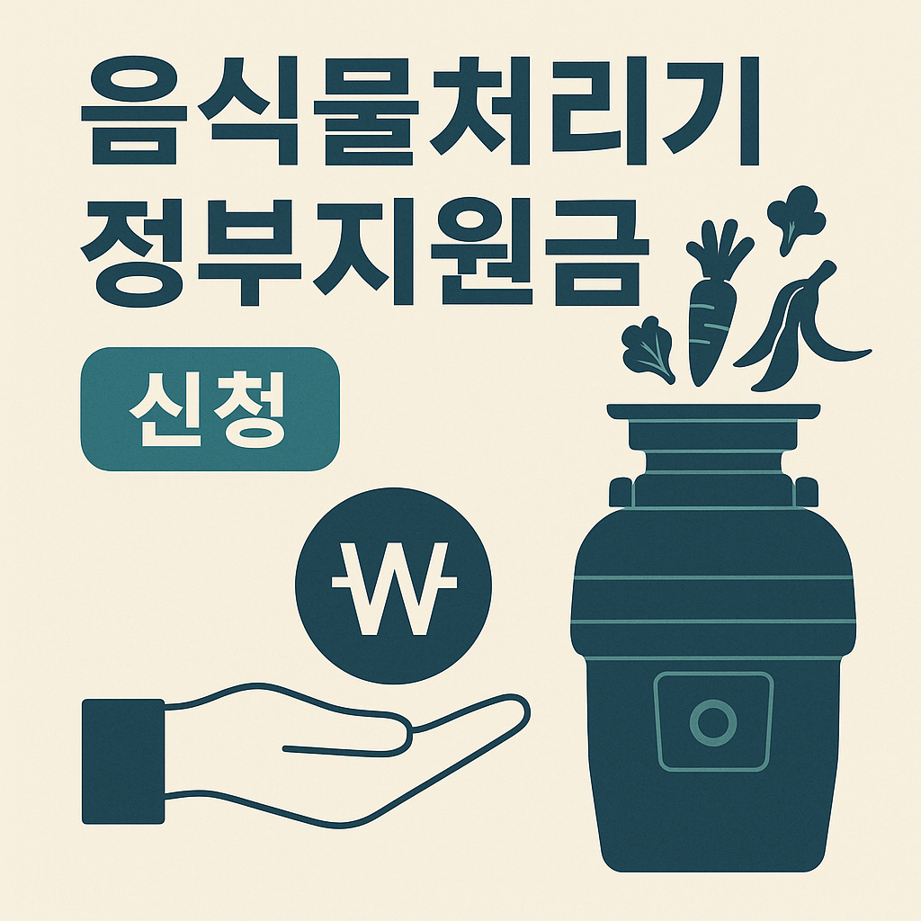 음식물처리기 정부지원금 신청하기 관련 이미지