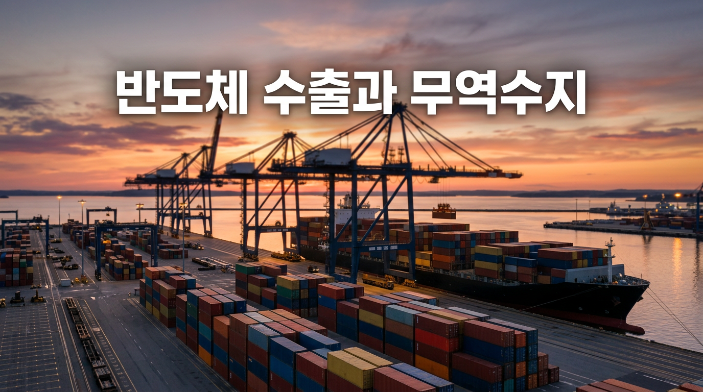 반도체 수출과 무역수지 개념을 보여주는 사진
