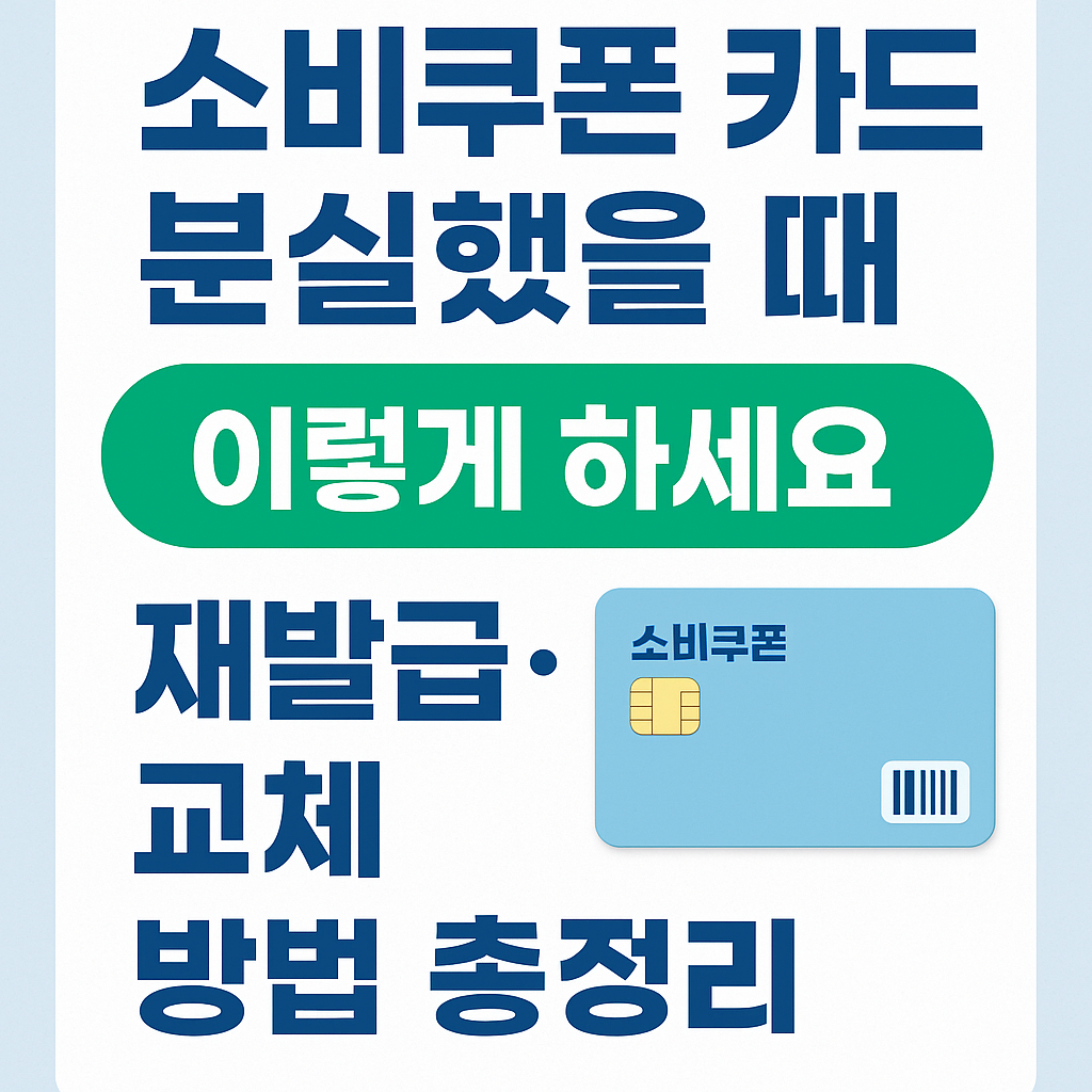 소비쿠폰 카드 분실 시 재발급 교체 방법 안내 썸네일