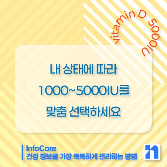 비타민D 1000IU vs 2000IU vs 5000IU 복용량