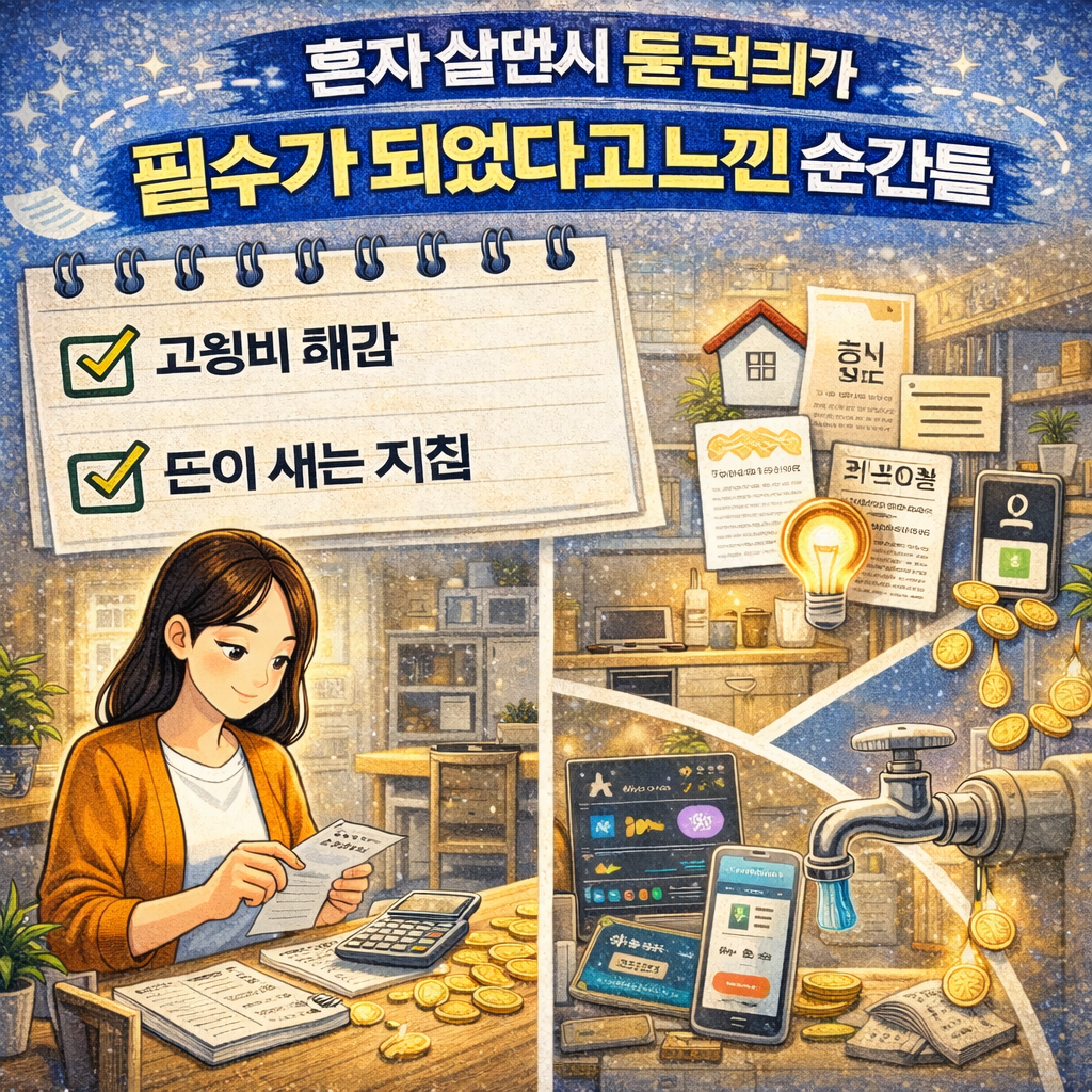 혼자 살면서 돈 관리가 필수가 되었다고 느낀 순간들