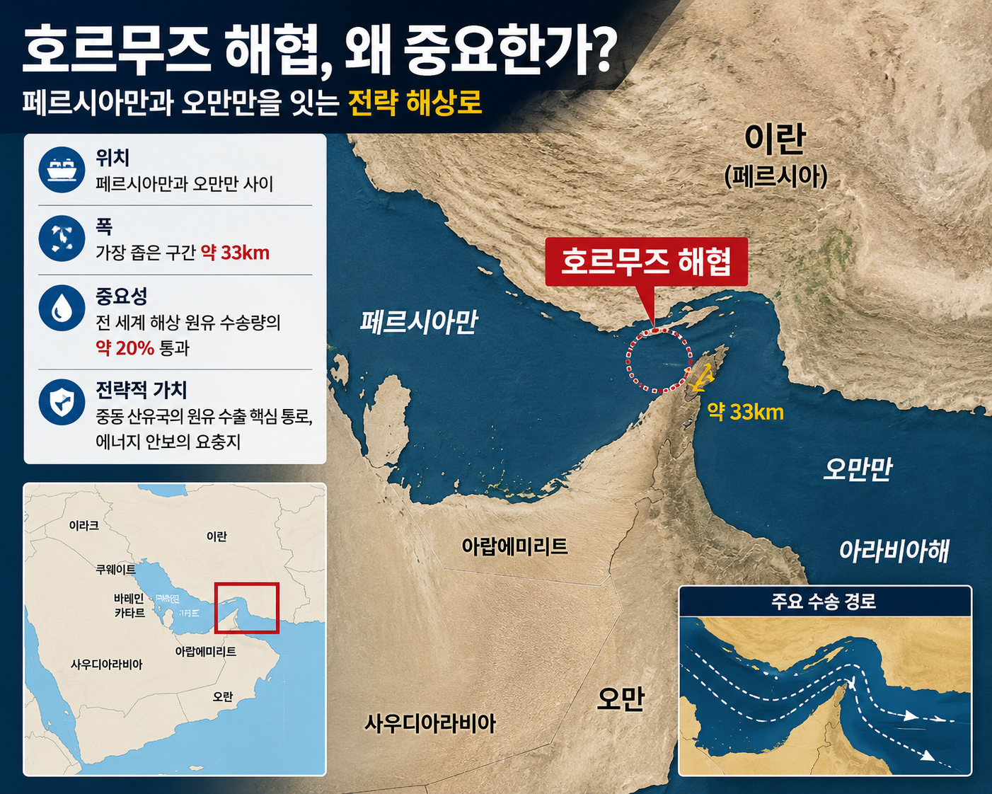 호르무즈 해협 지도