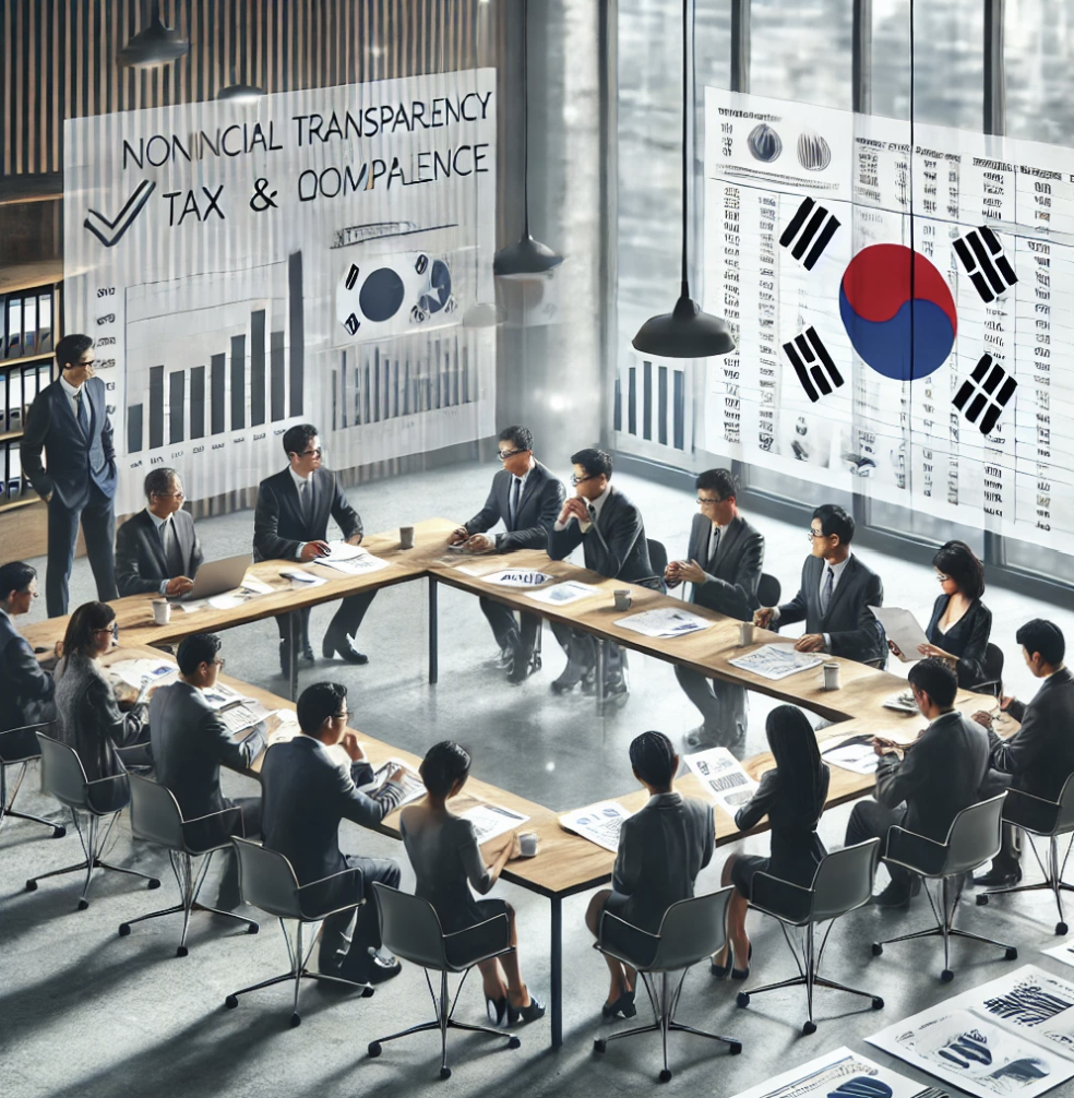 공익법인의 재정 투명성과 의무준수를 주제로 한 회의 장면