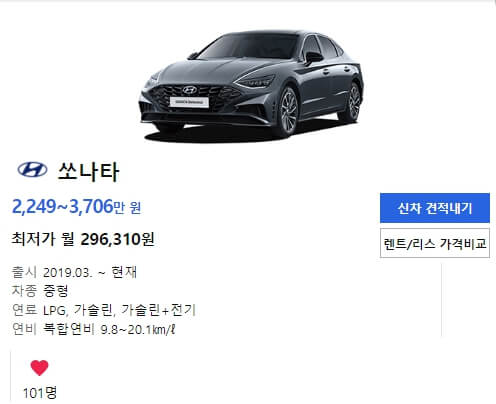 2023년 쏘나타 가격